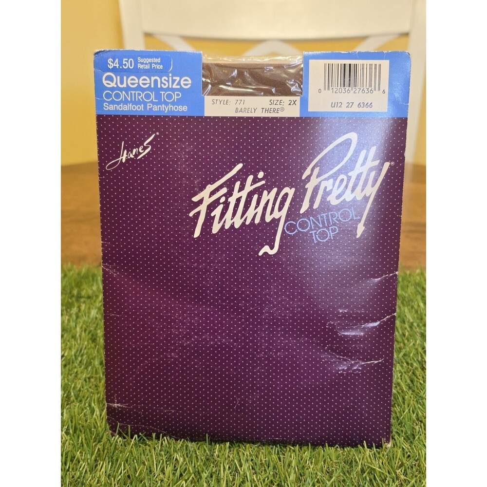 Vtg Hanes Fitting Pretty Sandalfoot Pantyhose Balrely There 2X Control Top New